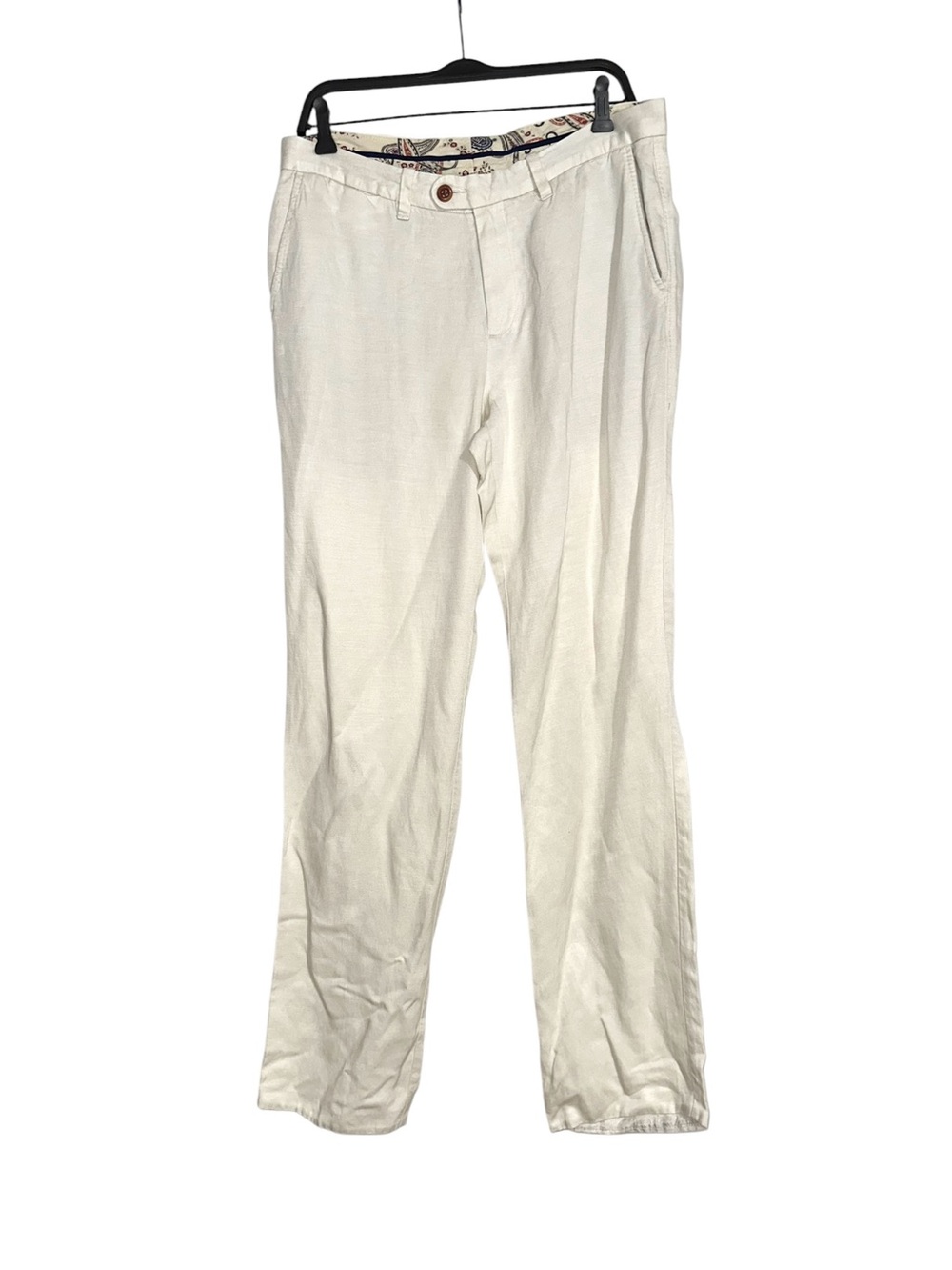 Tommy Bahama Linen Blend Ivory Straight Leg Men’s Pants 32x32